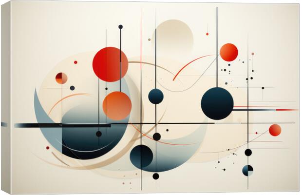 Minimalist Elegance Minimalist abstract composition - abstract b Canvas Print by Erik Lattwein