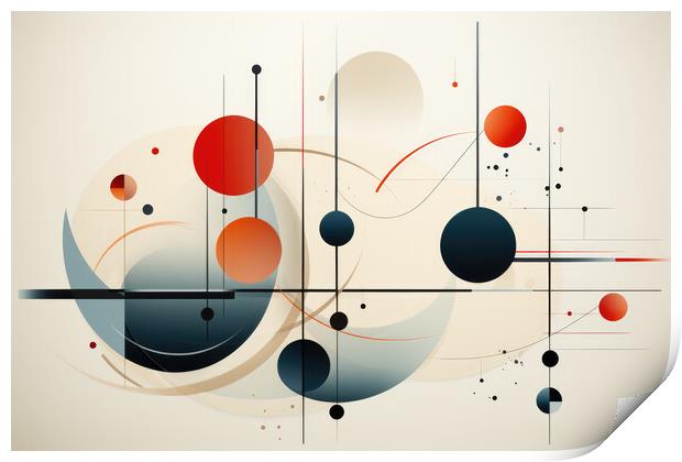 Minimalist Elegance Minimalist abstract composition - abstract b Print by Erik Lattwein