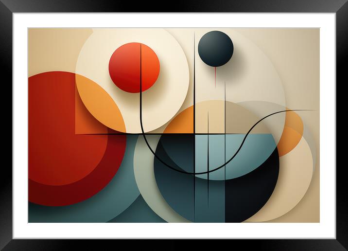 Minimalist Elegance Minimalist abstract composition - abstract b Framed Mounted Print by Erik Lattwein