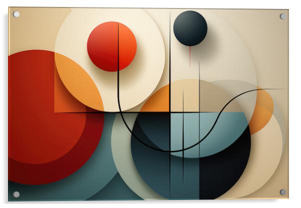 Minimalist Elegance Minimalist abstract composition - abstract b Acrylic by Erik Lattwein