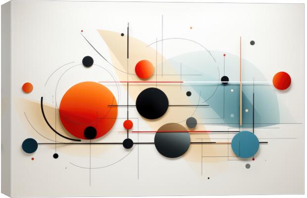 Minimalist Marvel Minimalist abstract composition - abstract bac Canvas Print by Erik Lattwein