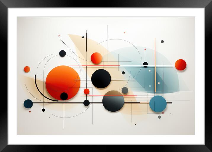 Minimalist Marvel Minimalist abstract composition - abstract bac Framed Mounted Print by Erik Lattwein