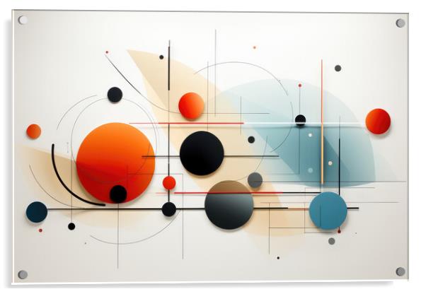 Minimalist Marvel Minimalist abstract composition - abstract bac Acrylic by Erik Lattwein