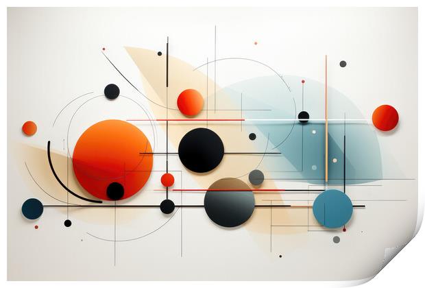 Minimalist Marvel Minimalist abstract composition - abstract bac Print by Erik Lattwein