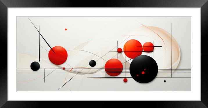 Minimalist Whimsy Abstract patterns - abstract background compos Framed Mounted Print by Erik Lattwein