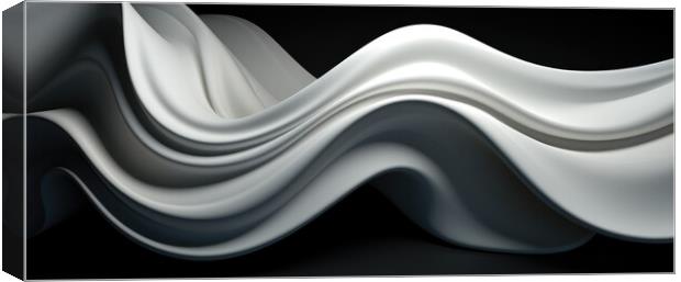 Minimalistic Whirls Whirling forms - abstract background composi Canvas Print by Erik Lattwein