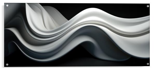 Minimalistic Whirls Whirling forms - abstract background composi Acrylic by Erik Lattwein