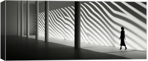 Mystical Shadows Intriguing shadows - abstract background compos Canvas Print by Erik Lattwein