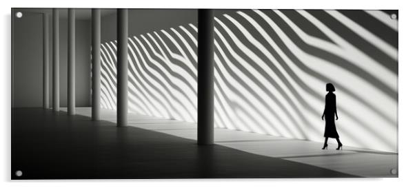 Mystical Shadows Intriguing shadows - abstract background compos Acrylic by Erik Lattwein