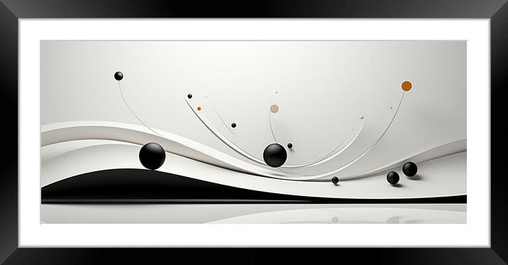Organic Balance Abstract background with organic shape - abstrac Framed Mounted Print by Erik Lattwein