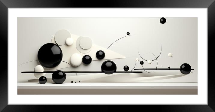 Organic Balance Abstract background with organic shape - abstrac Framed Mounted Print by Erik Lattwein