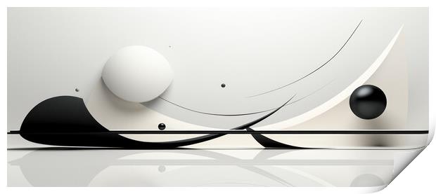 Organic Balance Abstract background with organic shape - abstrac Print by Erik Lattwein