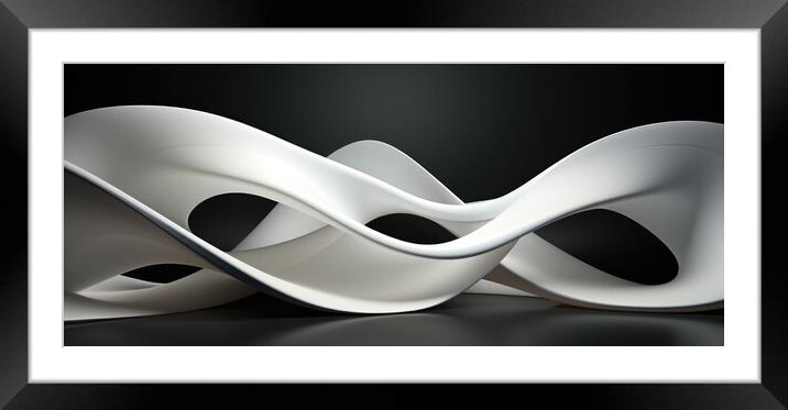 Organic Balance Minimalistic abstract - abstract background comp Framed Mounted Print by Erik Lattwein