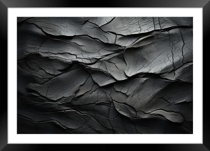 Organic BW Textures Abstract patterns - abstract background comp Framed Mounted Print by Erik Lattwein