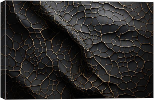 Organic BW Textures Abstract patterns - abstract background comp Canvas Print by Erik Lattwein