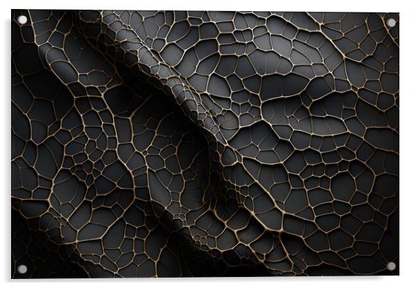 Organic BW Textures Abstract patterns - abstract background comp Acrylic by Erik Lattwein
