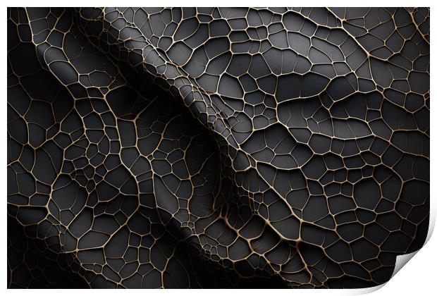 Organic BW Textures Abstract patterns - abstract background comp Print by Erik Lattwein