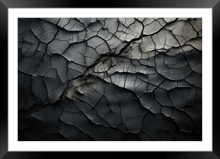 Organic BW Textures Abstract patterns - abstract background comp Framed Mounted Print by Erik Lattwein