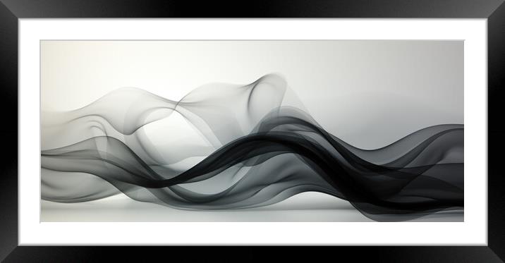 Organic Serenity Abstract background - abstract background compo Framed Mounted Print by Erik Lattwein