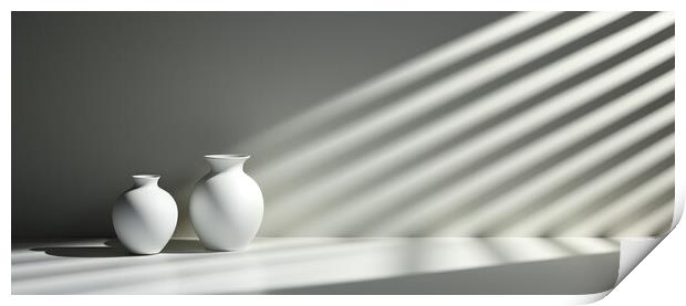Sculptural Shadows Shadows - abstract background composition Print by Erik Lattwein