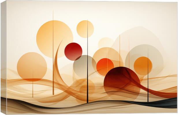 Soothing Linear Abstraction Minimalist linear designs - abstract Canvas Print by Erik Lattwein