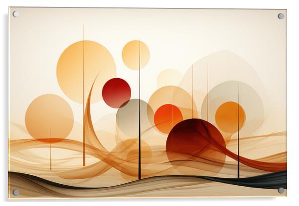 Soothing Linear Abstraction Minimalist linear designs - abstract Acrylic by Erik Lattwein