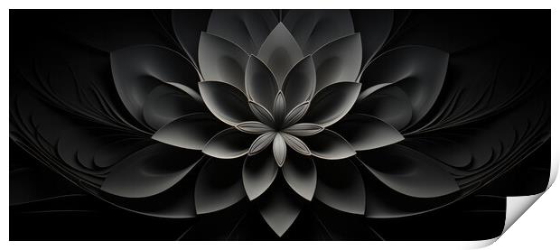 Subtle Symmetrical Beauty Subdued abstract patterns - abstract b Print by Erik Lattwein