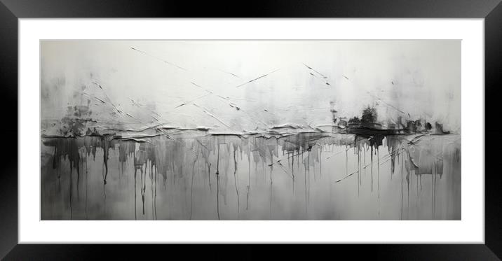 Textured Minimalism Subtle textures - abstract background compos Framed Mounted Print by Erik Lattwein