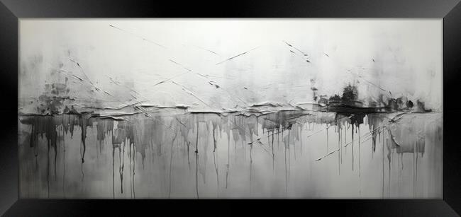 Textured Minimalism Subtle textures - abstract background compos Framed Print by Erik Lattwein