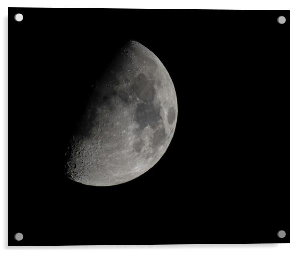 Scottish Skies: Moon's Astonishing Detail Acrylic by Tom McPherson