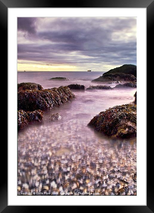 Pebbles of Chesil Framed Mounted Print by Chris Frost