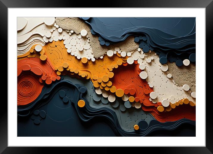 Textured Modernism Abstract artwork - abstract background compos Framed Mounted Print by Erik Lattwein