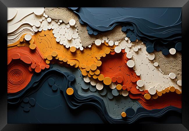 Textured Modernism Abstract artwork - abstract background compos Framed Print by Erik Lattwein