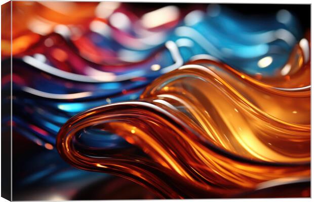 Translucent Glass Abstraction - abstract background composition Canvas Print by Erik Lattwein