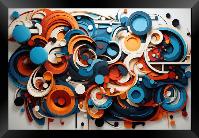 Urban Graffiti Fusion Abstract patterns - abstract background co Framed Print by Erik Lattwein