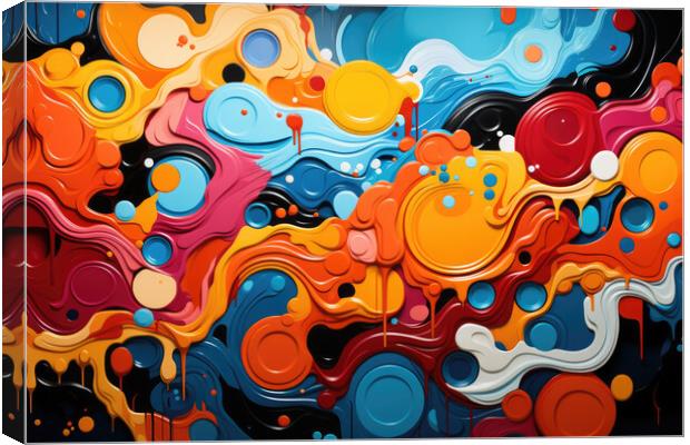 Urban Graffiti Vibes Abstract patterns - abstract background com Canvas Print by Erik Lattwein