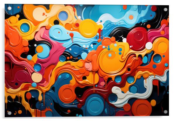 Urban Graffiti Vibes Abstract patterns - abstract background com Acrylic by Erik Lattwein
