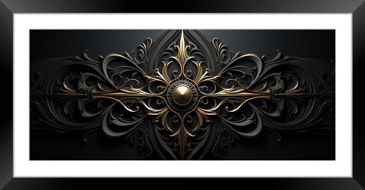 Whimsical Symmetry Playful and whimsical - abstract background c Framed Mounted Print by Erik Lattwein