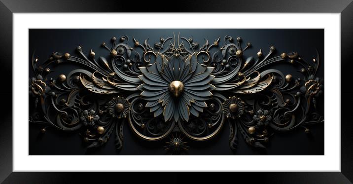 Whimsical Symmetry Playful and whimsical - abstract background c Framed Mounted Print by Erik Lattwein