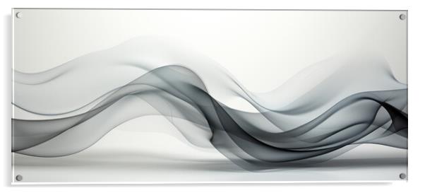 Whispered Linear Elegance Delicate linear designs - abstract bac Acrylic by Erik Lattwein