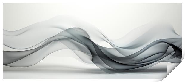 Whispered Linear Elegance Delicate linear designs - abstract bac Print by Erik Lattwein