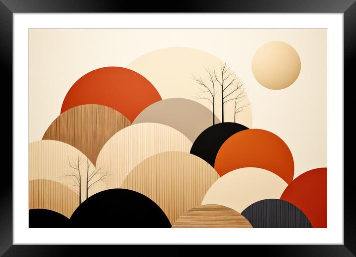 Wholesome Minimalism Abstract patterns - abstract background com Framed Mounted Print by Erik Lattwein