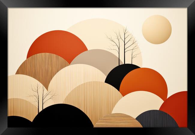 Wholesome Minimalism Abstract patterns - abstract background com Framed Print by Erik Lattwein