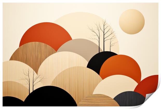 Wholesome Minimalism Abstract patterns - abstract background com Print by Erik Lattwein