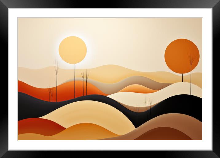 Wholesome Minimalism Abstract patterns - abstract background com Framed Mounted Print by Erik Lattwein