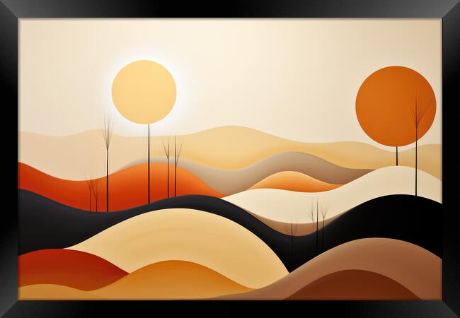 Wholesome Minimalism Abstract patterns - abstract background com Framed Print by Erik Lattwein
