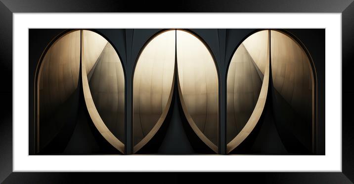 Wholesome Minimalistic Harmony Abstract patterns - abstract back Framed Mounted Print by Erik Lattwein