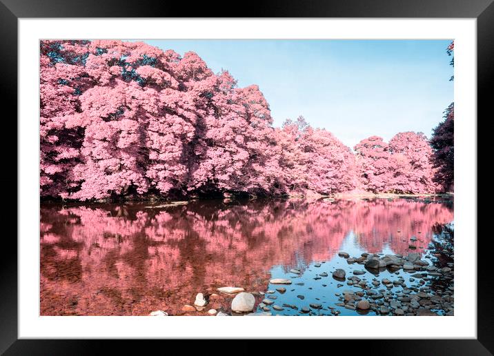 River Swale Richmond Infrared Framed Mounted Print by Steve Smith