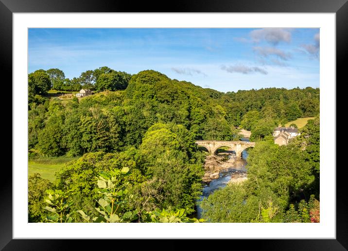 Green Bridge Richmond North Yorkshire Framed Mounted Print by Steve Smith