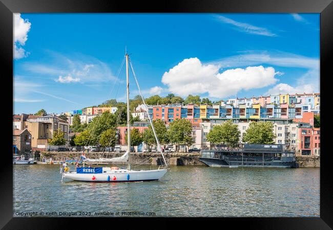 Boat in Bristol Floating Harbour Framed Print by Keith Douglas